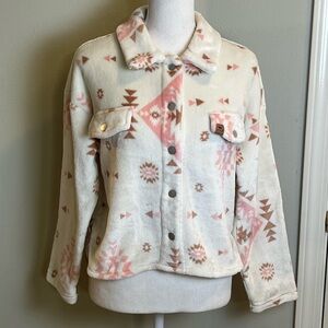 Simply Southern Aztec/Southwestern Pattern Fleece Shacket